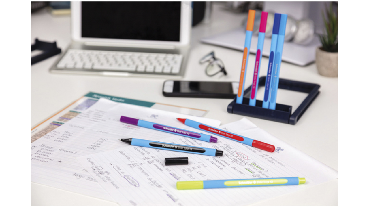 Balpen Schneider Slider Edge extra breed assorti etui à 8 stuks