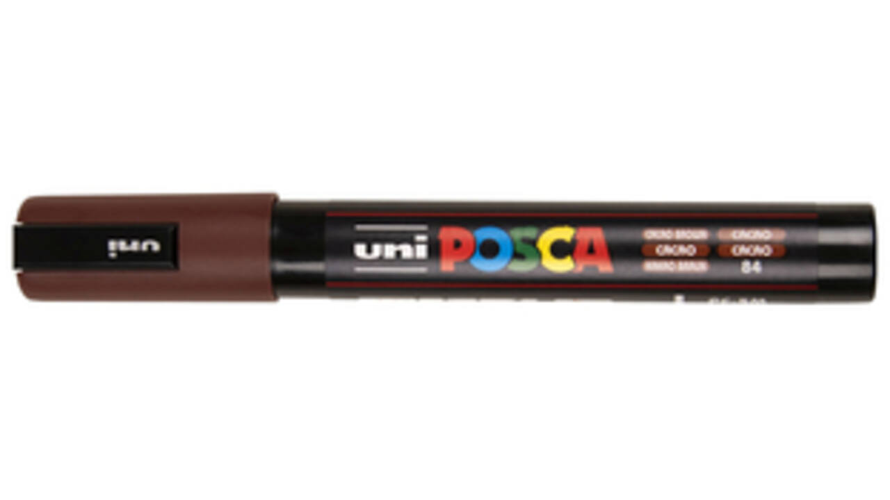 Verfstift Posca PC5M medium cacao bruin