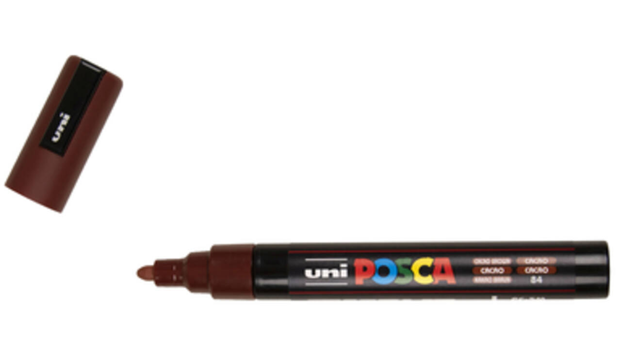 Verfstift Posca PC5M medium cacao bruin