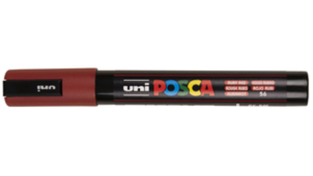 Verfstift Posca PC5M medium robijnrood
