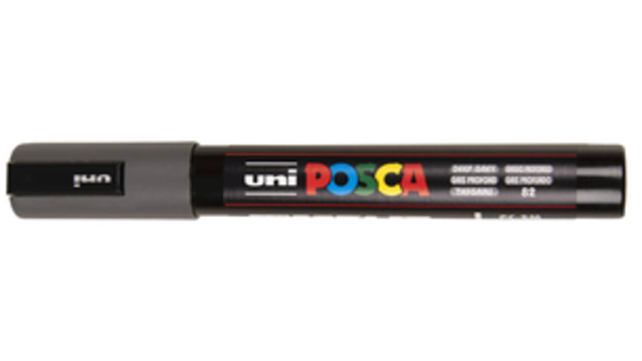 Verfstift Posca PC5M medium diepgrijs
