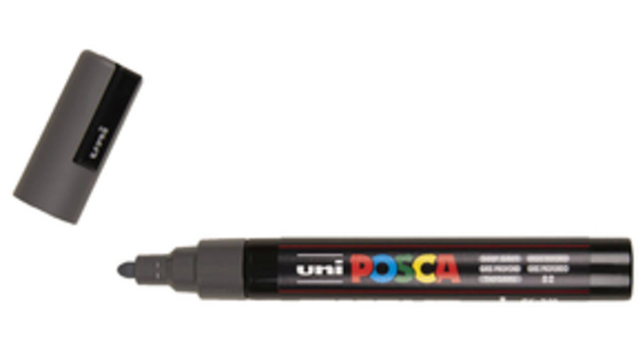 Verfstift Posca PC5M medium diepgrijs