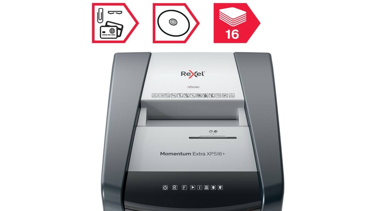 Papiervernietiger Rexel Momentum Extra XP516+ snippers 2x15mm