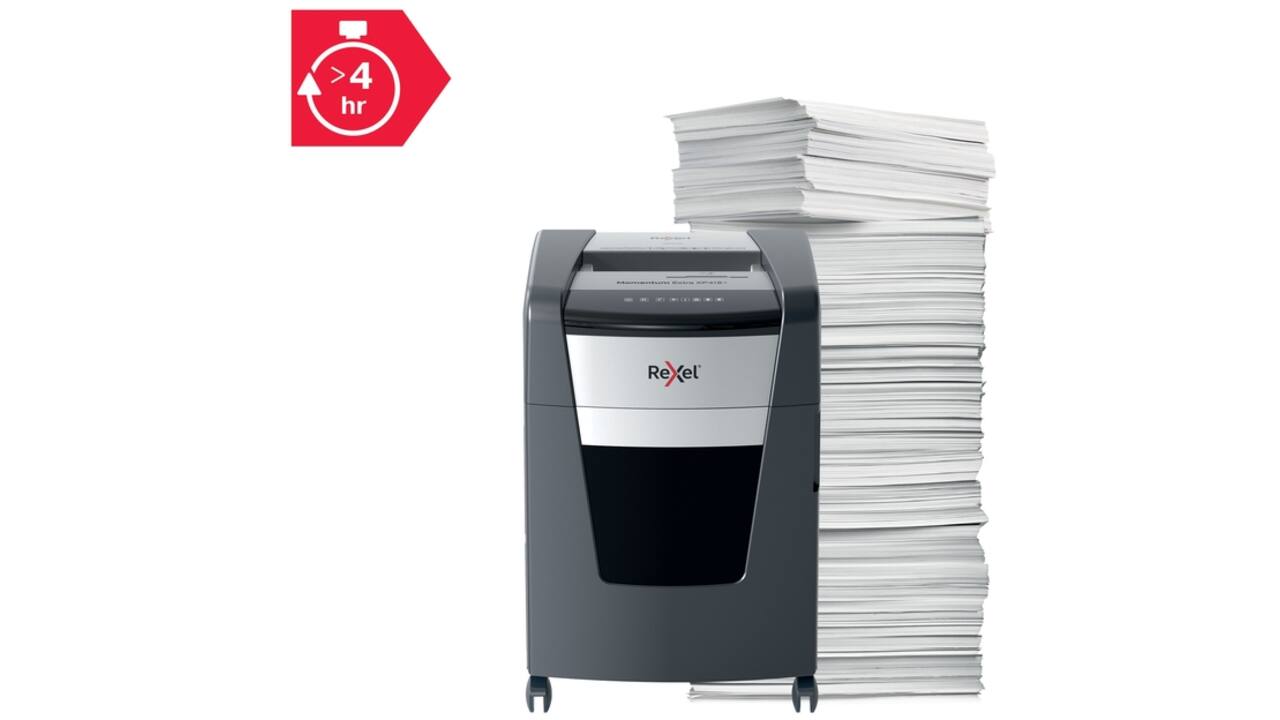 Papiervernietiger Rexel Momentum Extra XP418+ snippers 4x35mm