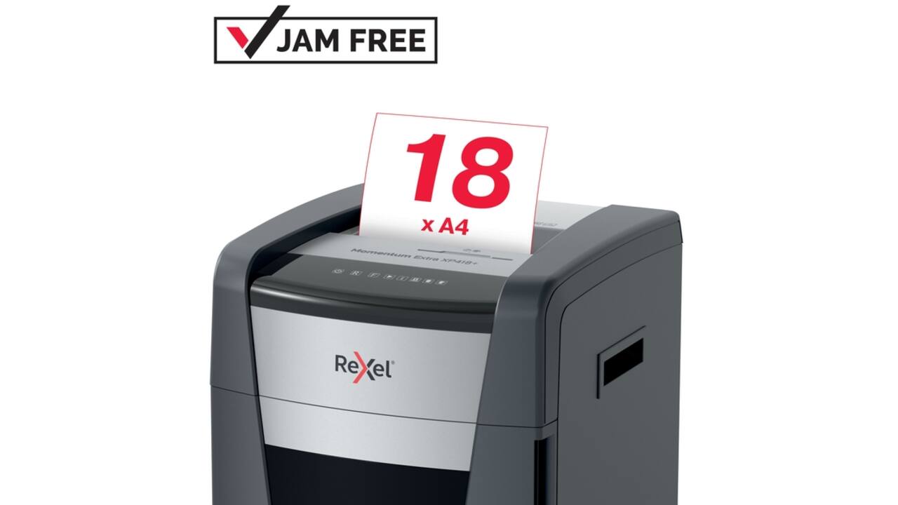 Papiervernietiger Rexel Momentum Extra XP418+ snippers 4x35mm