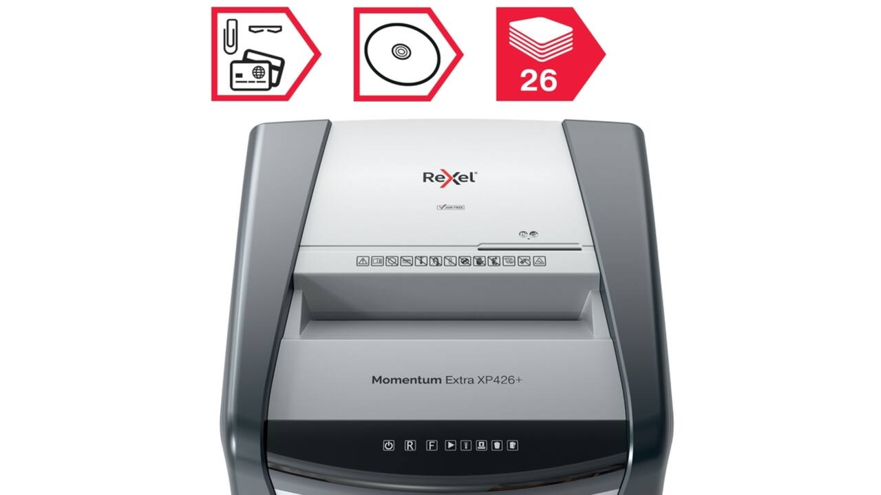 Papiervernietiger Rexel Momentum Extra XP426+ snippers 4x30mm