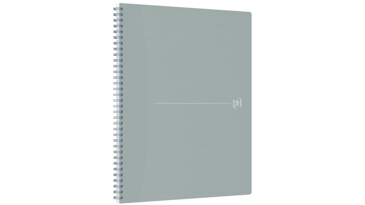 Spiraalblok Oxford Origin A4+ lijn 140 pagina's 80gr grijs