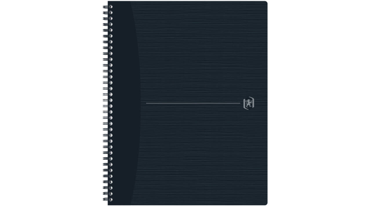 Spiraalblok Oxford Origin A4+ lijn 140 pagina's 80gr zwart