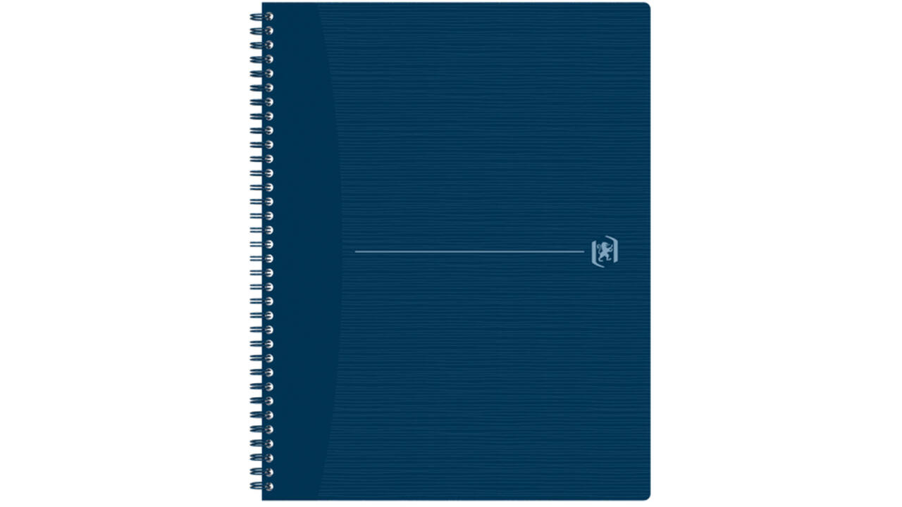 Spiraalblok Oxford Origin A4+ lijn 140 pagina's 80gr blauw