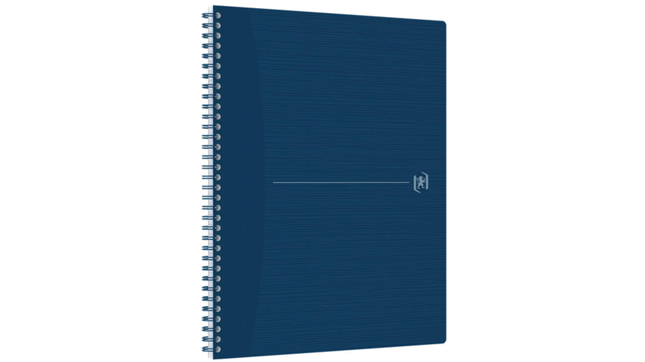 Spiraalblok Oxford Origin A4+ lijn 140 pagina's 80gr blauw