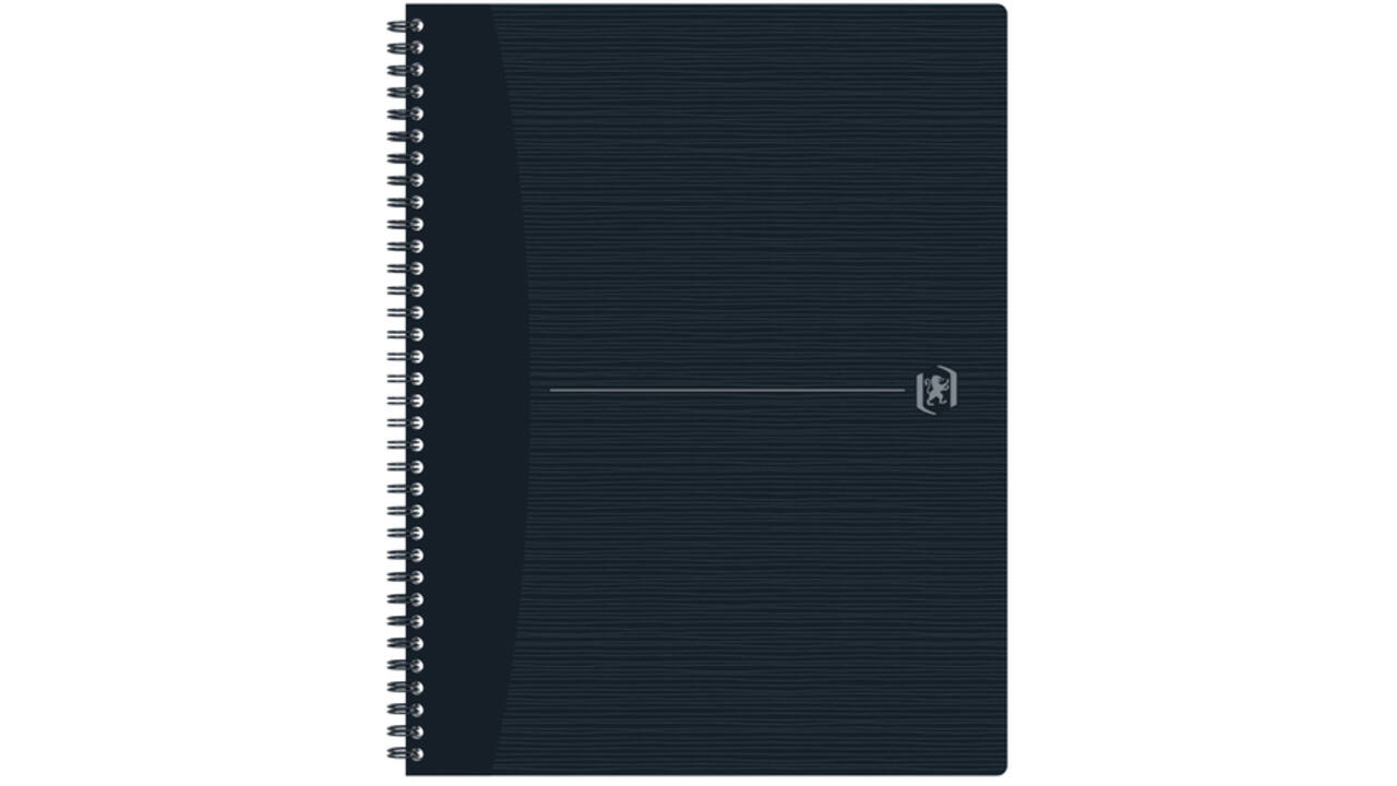 Spiraalblok Oxford Origin A4+ ruit 5x5mm 140 pagina's 80gr zwart