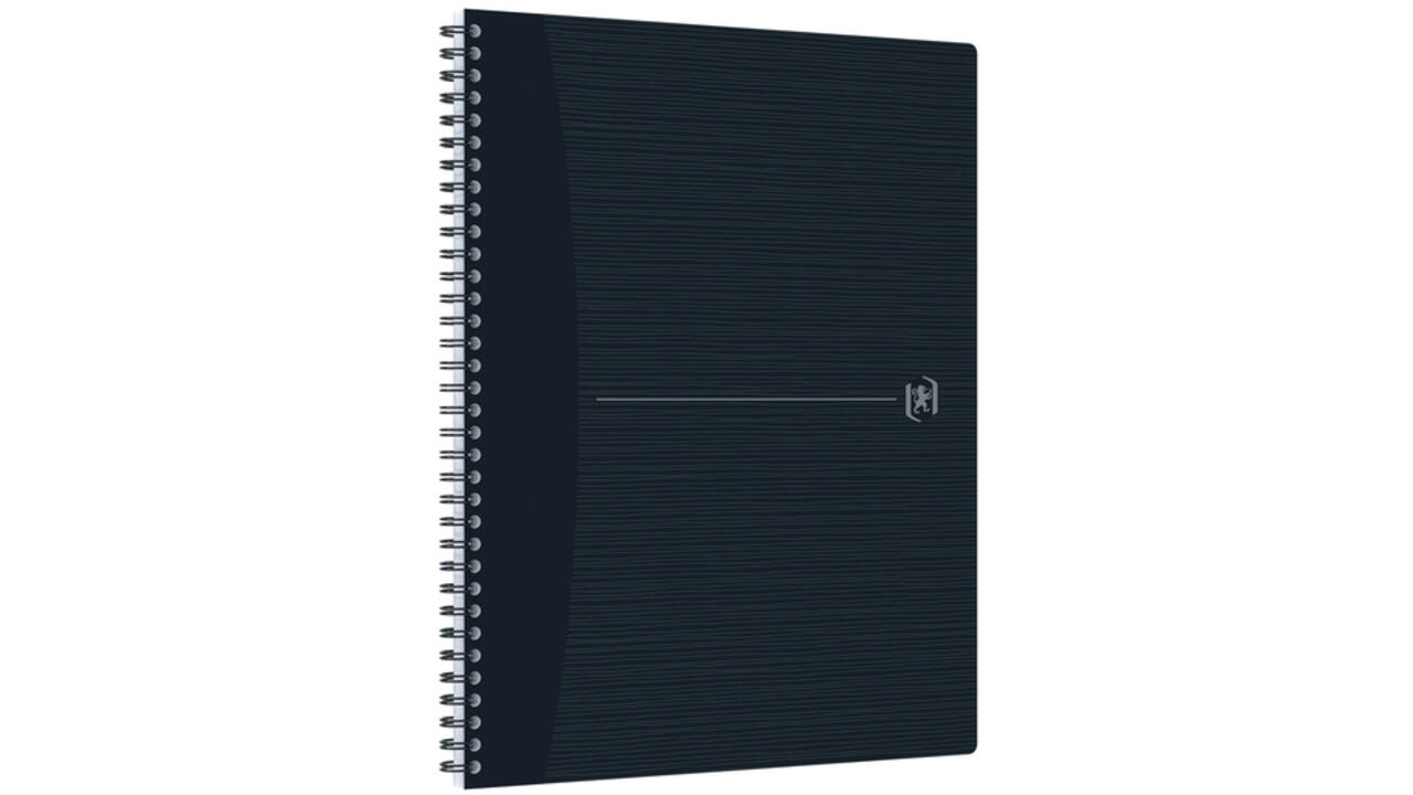 Spiraalblok Oxford Origin A4+ ruit 5x5mm 140 pagina's 80gr zwart