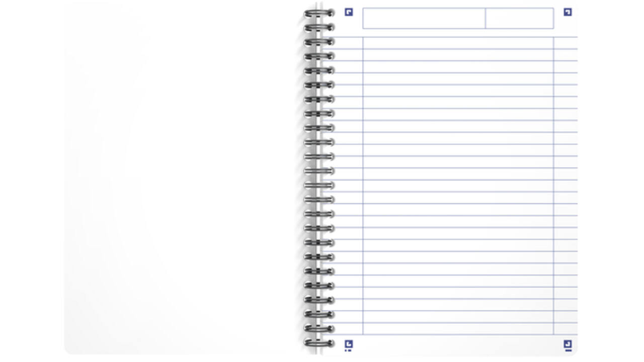 Spiraalblok Oxford My Rec'Up A5 lijn 180 pagina's 80gr assorti