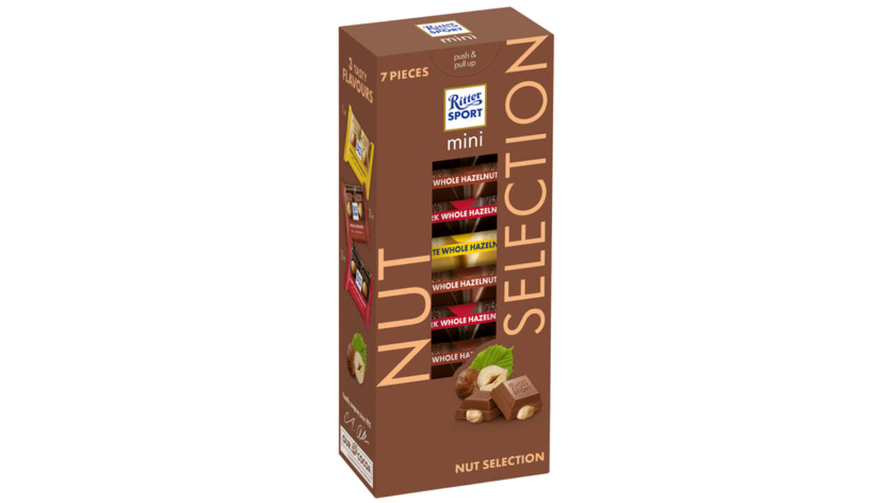 Chocolade Ritter Sport mini nut selection toren