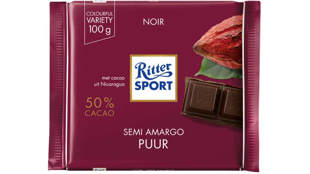 Chocolade Ritter Sport puur 100gr