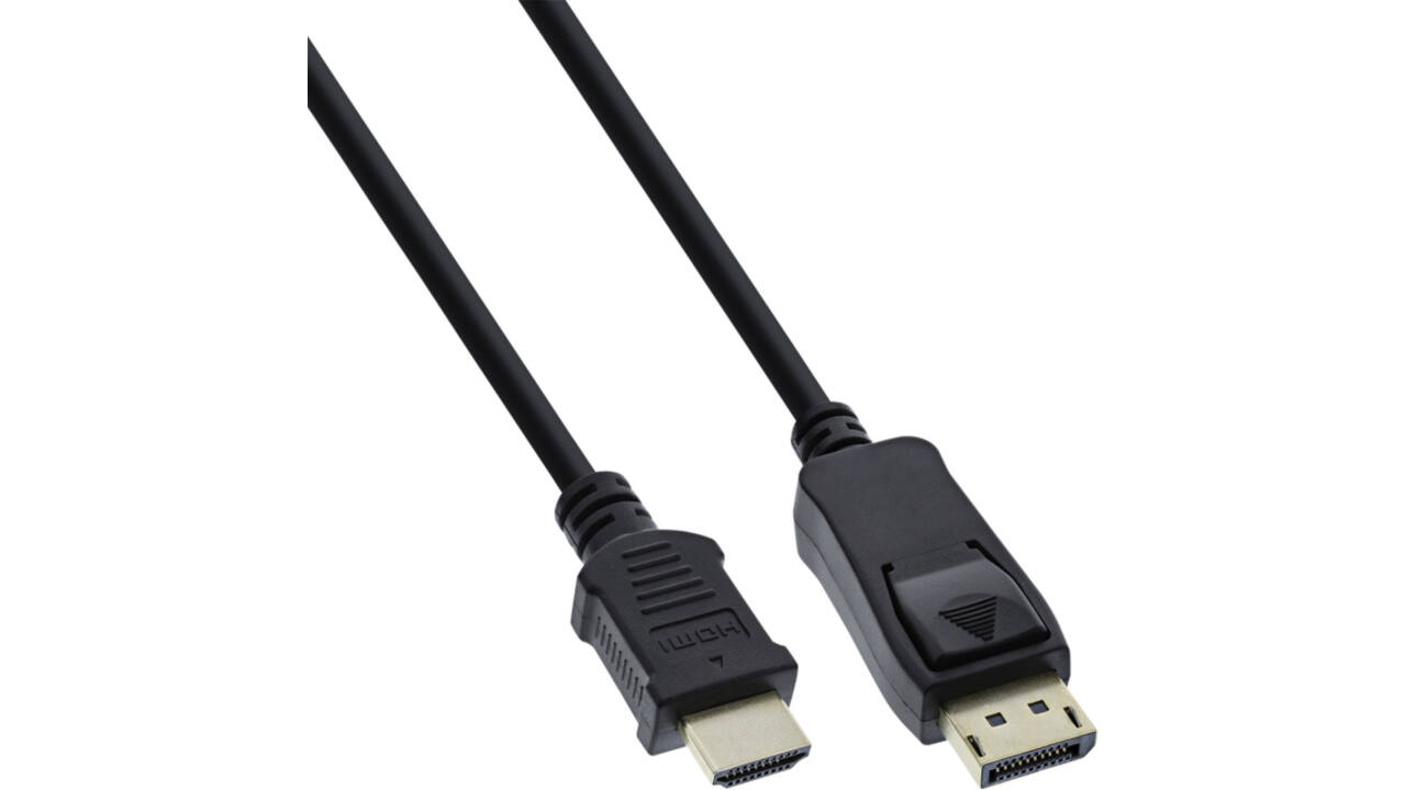 Kabel inLine Displayport HDMI 4K M/M 2 meter zwart