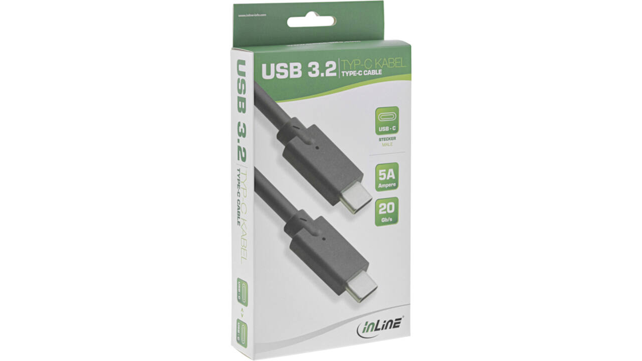 Kabel inLine USB-C 3.2 GEN.2 M/M 2 meter zwart