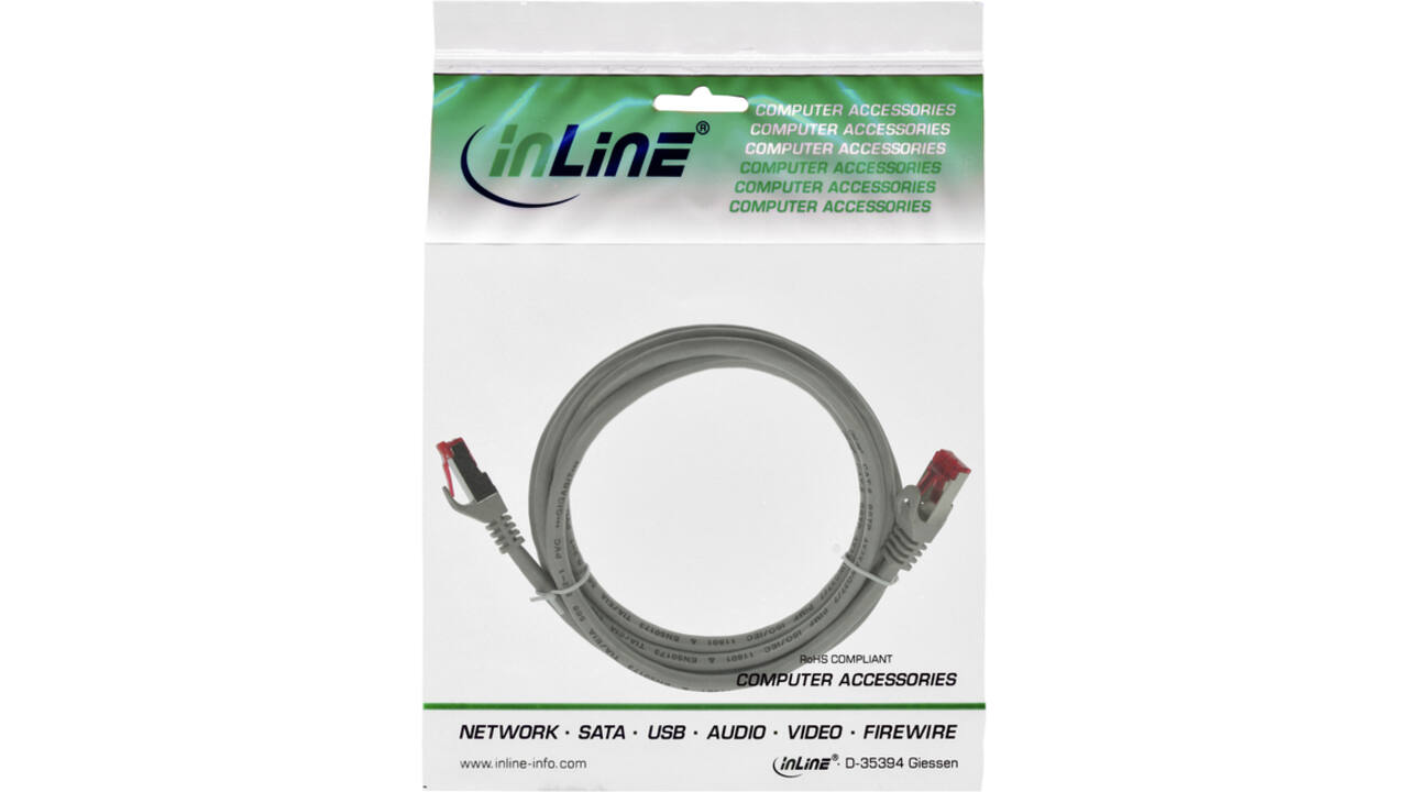 Kabel inLine patch CAT.6 S/FTP 2 meter grijs