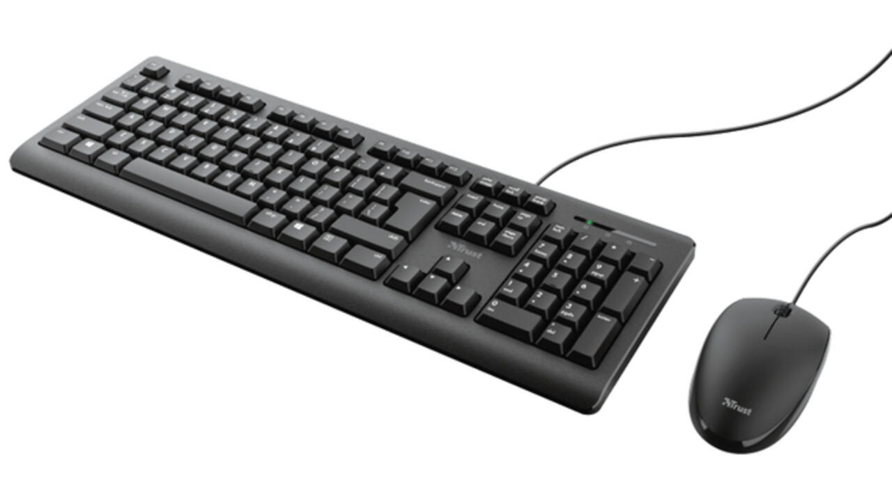 Toetsenbord Trust Primo + muis zwart