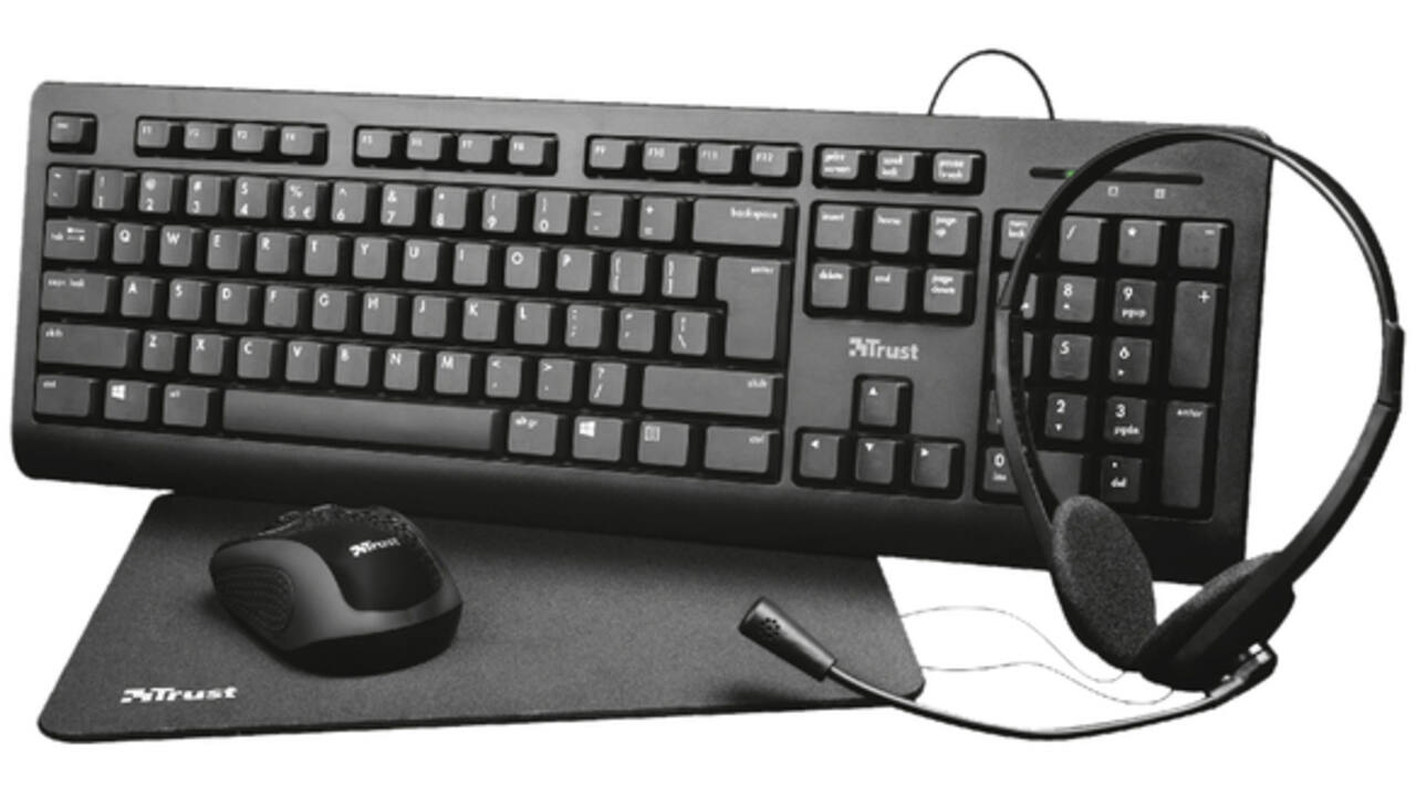 Thuiswerkset Trust Primo 4in1 Zwart