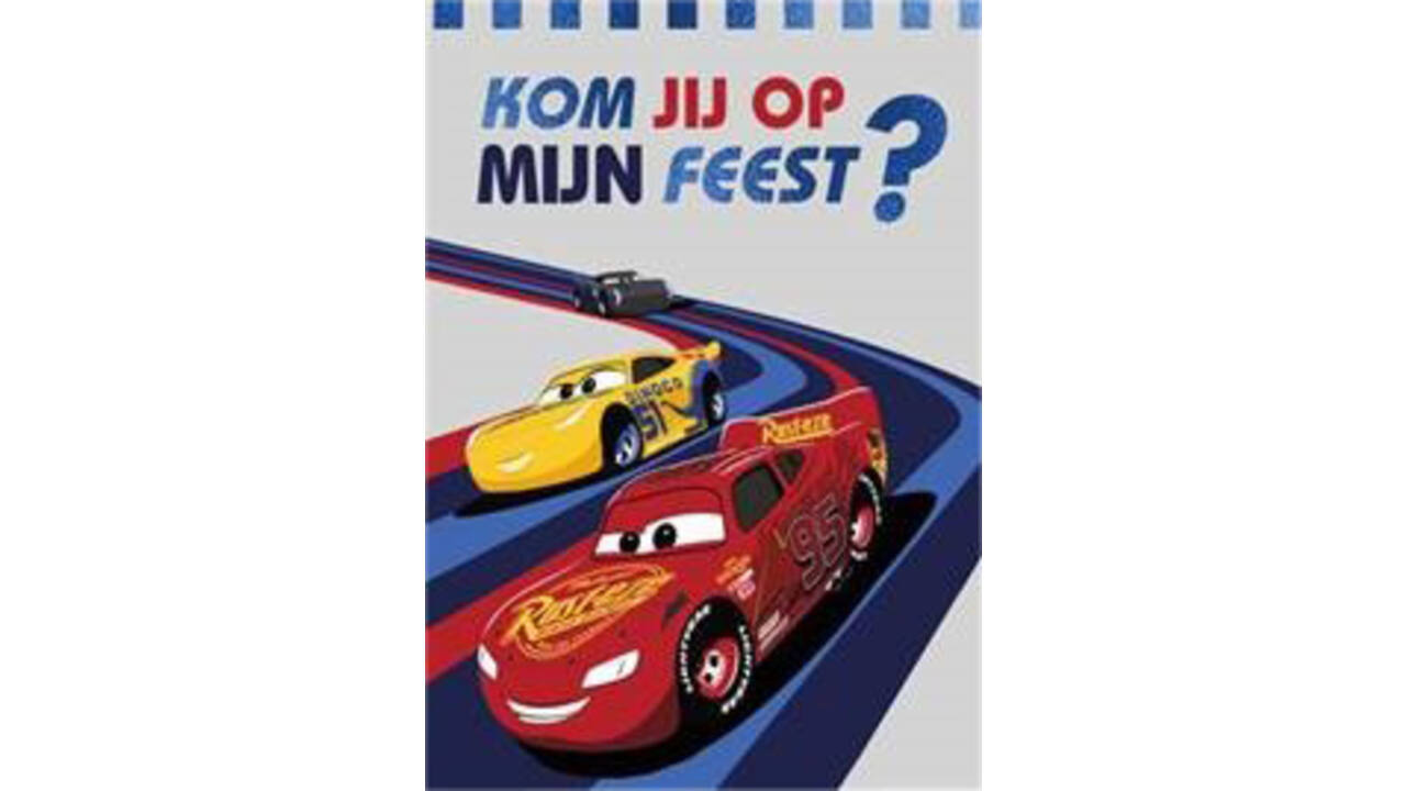 Uitnodiging Cars 14x10cm