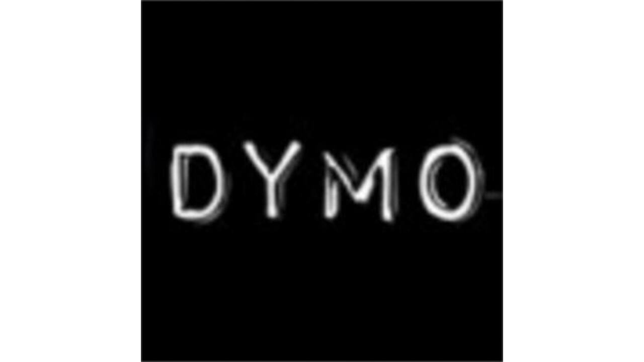Reliëftape Dymo embossing plastic 9mm zwart op wit