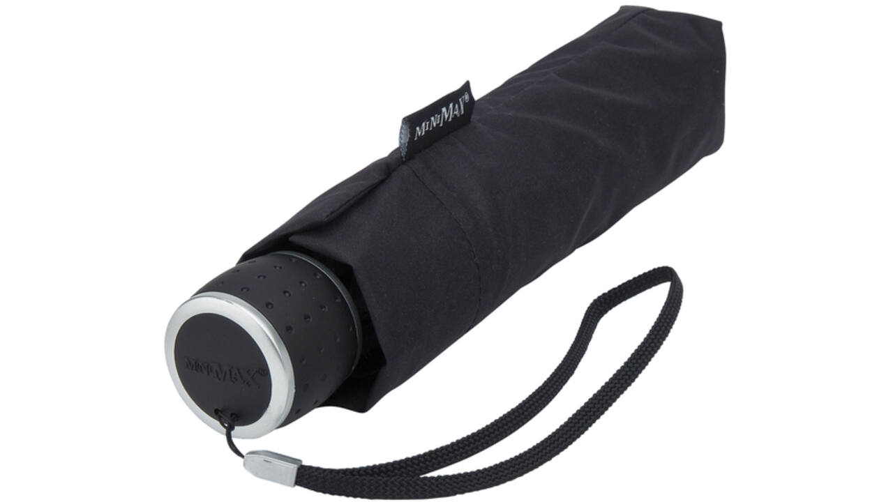 Paraplu miniMAX® opvouwbaar handopening windproof doorsnede 100 cm zwart