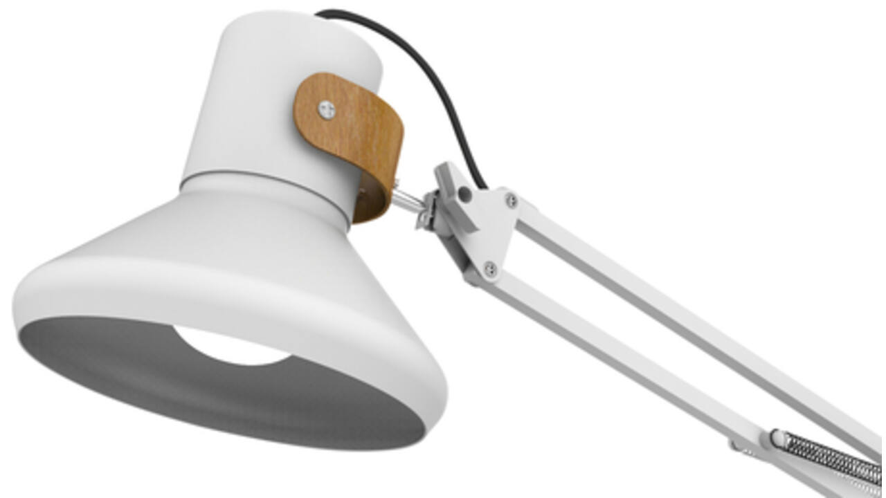 Bureaulamp Unilux Baya led bamboe wit