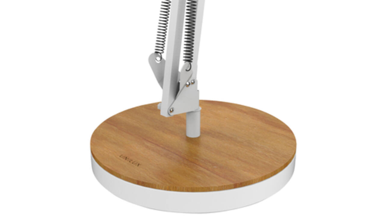 Bureaulamp Unilux Baya led bamboe wit