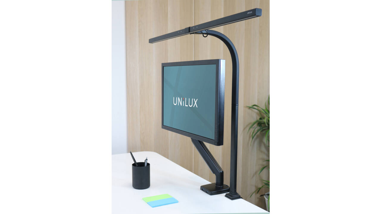 Bureaulamp Unilux Strata led zwart