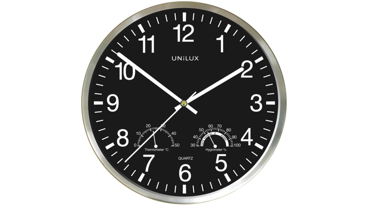 Wandklok Unilux Wetty grijs