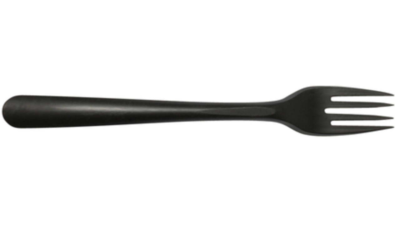 Vork IEZZY herbruikbaar CPLA 190mm 50 stuks zwart