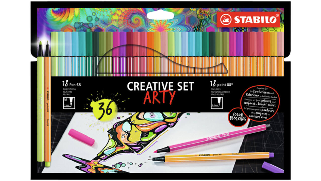 Creative set STABILO 8868/36 Arty assorti etui à 36 stuks