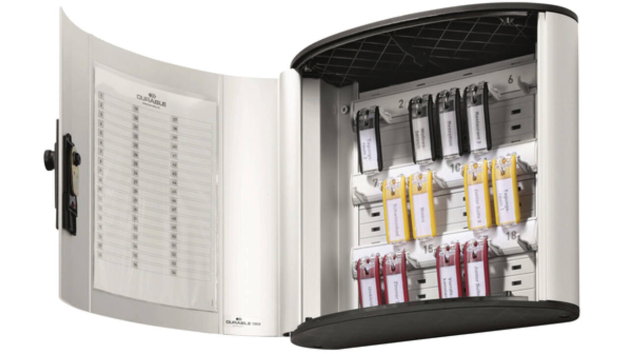 Sleutelkast Durable 54haken met cijferslot+inwerp