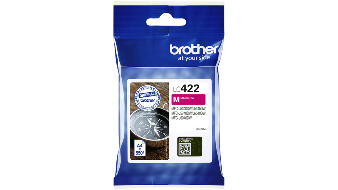 Inktcartridge Brother LC-422M rood