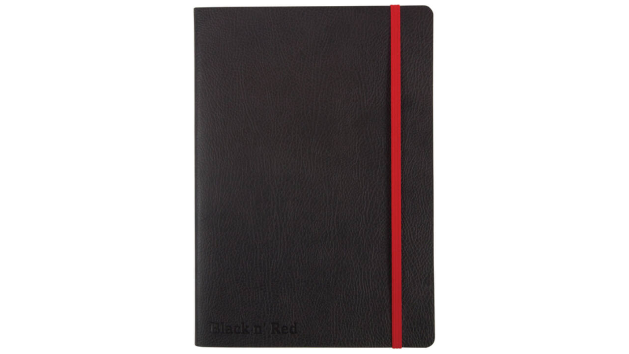 Notitieboek Oxford Black n' Red A5 business journal 72vel lijn