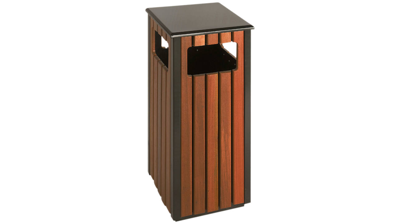 Afvalbak Vepa Bins voor buiten 36l zwart/houtlook