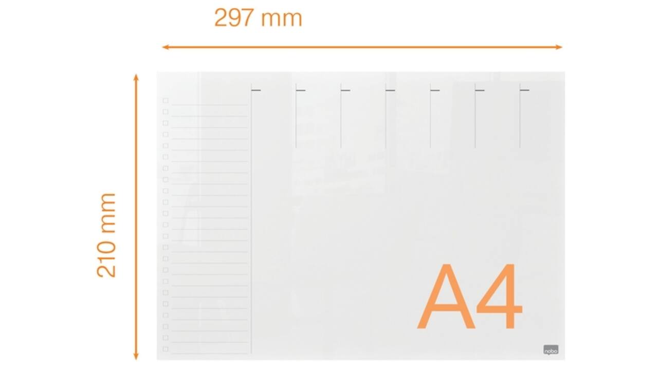 Weekplanner Nobo transparant acryl A4