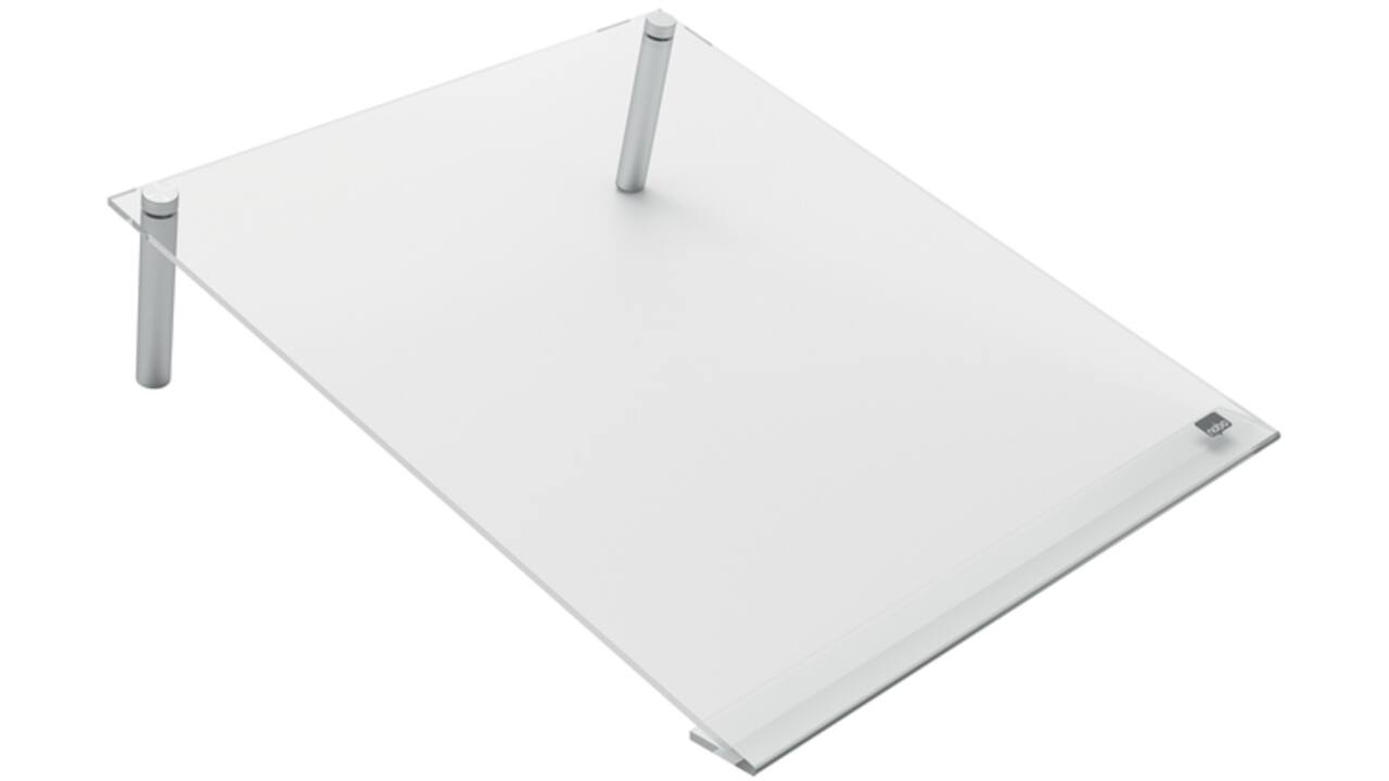 Notitiebord Nobo transparant acryl schuin A4