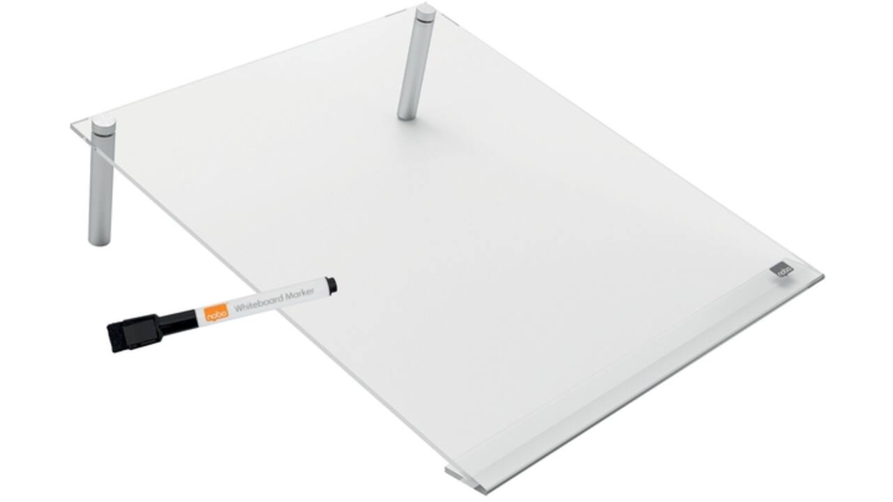 Notitiebord Nobo transparant acryl schuin A4