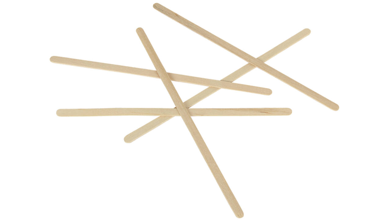 Roerstaafje IEZZY 140mm hout 1000 stuks