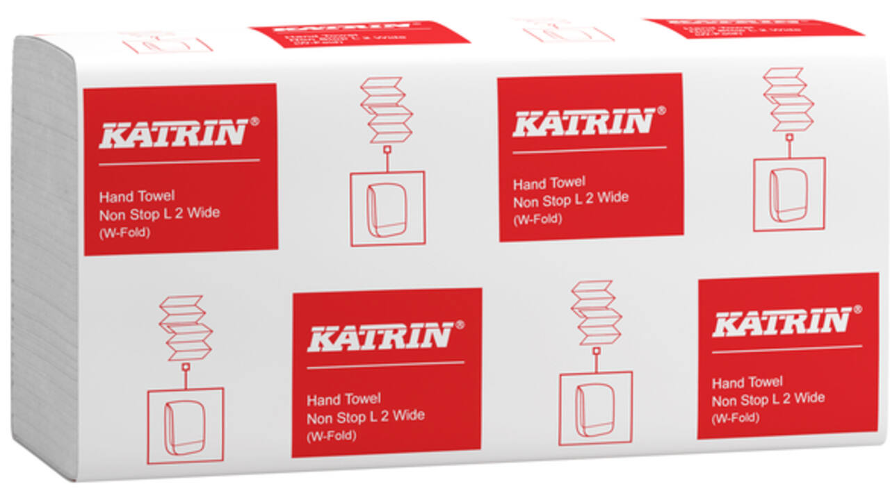 Handdoek Katrin W-vouw 2-laags wit 320x240mm