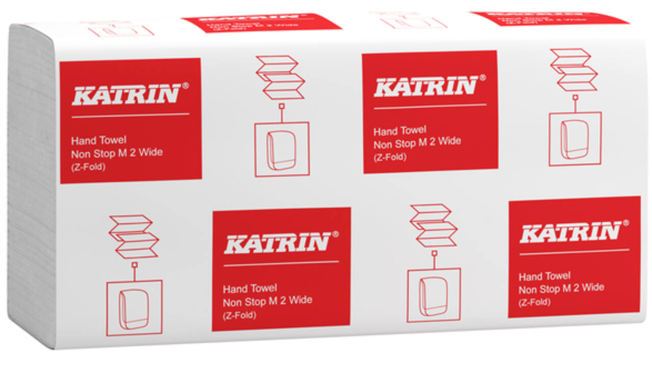 Handdoek Katrin Z-vouw 2-laags wit 240x240mm
