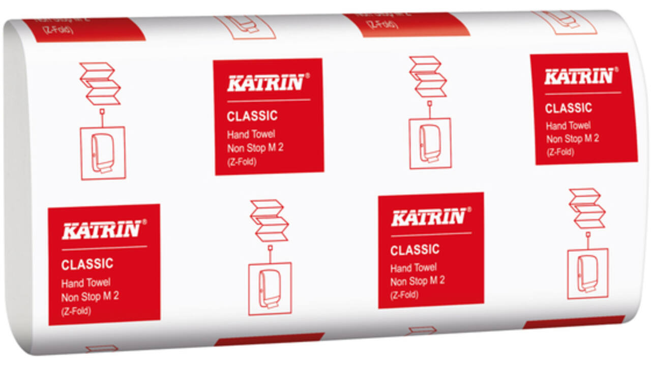 Handdoek Katrin Z-vouw 2-laags wit 240x240mm