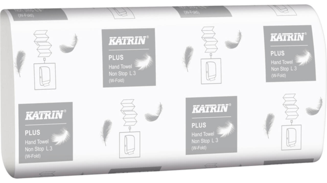 Handdoek Katrin 61600 W-vouw Plus 3laags 20,3x32cm 25x90st