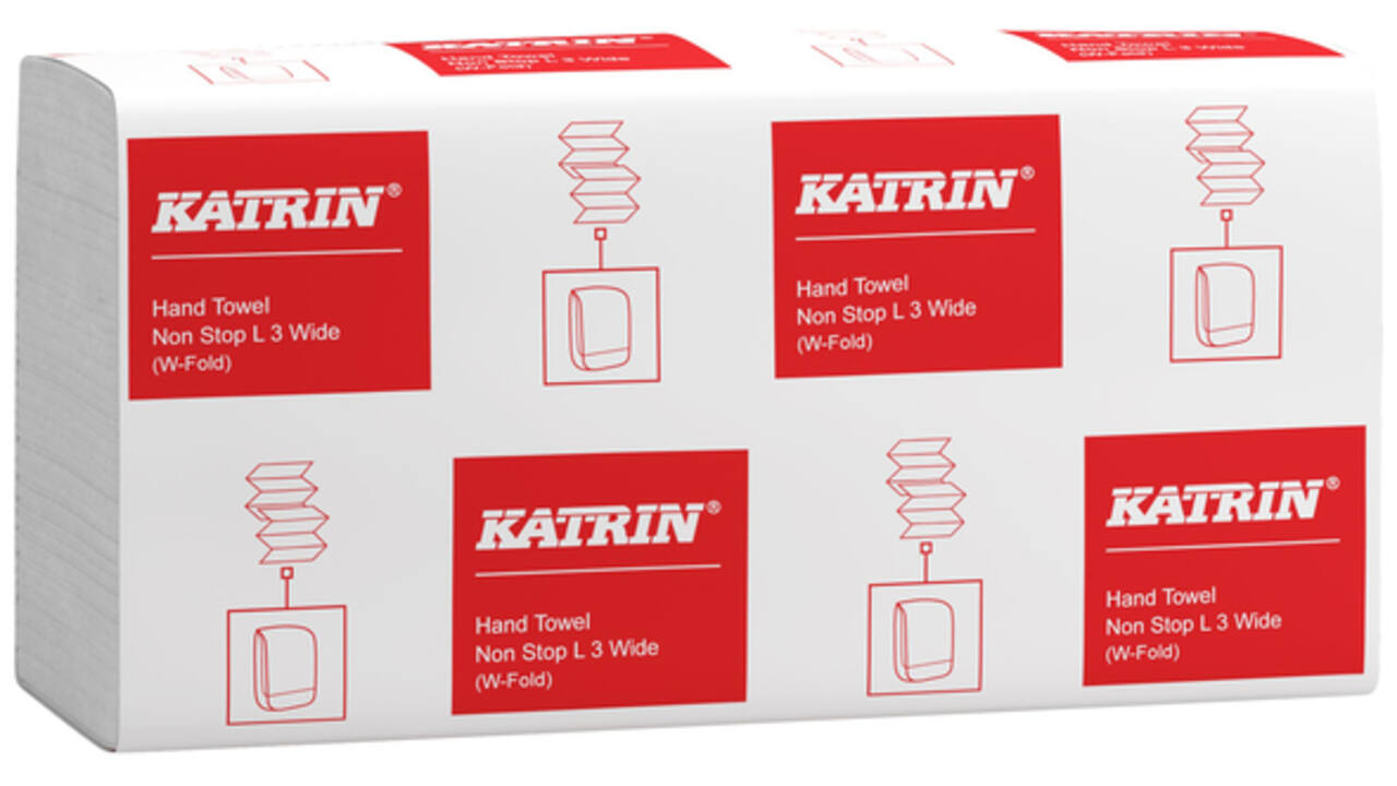 Handdoek Katrin W-vouw 3-laags wit 320x240mm