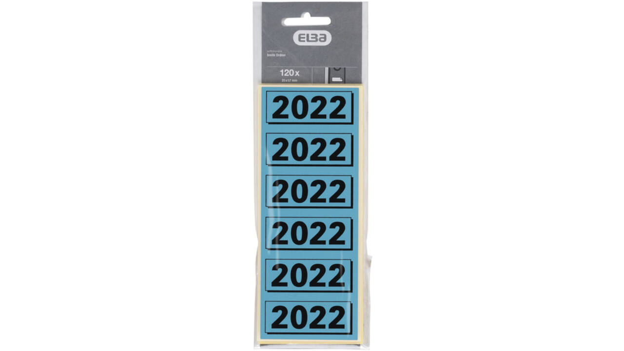 Rugetiket Elba 2022 57x25mm blauw