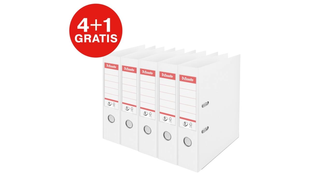 Ordner Esselte Vivida No.1 multipack 75mm A4 5 stuks wit
