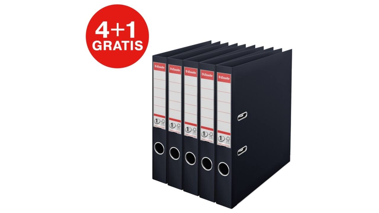 Ordner Esselte Vivida No.1 multipack 50mm A4 5 stuks zwart