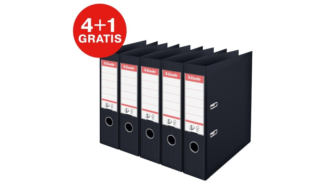 Ordner Esselte Vivida No.1 multipack 75mm A4 5 stuks zwart